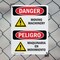 Signmission Moving Machinery Bilingual Danger Sign, Plastic, 7in W x 10in L, 2PK OS-2PACK-DS-P-710-VS-1453 - alternate 8